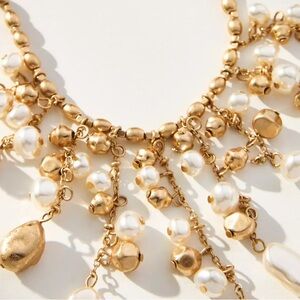 anthro praire Gold and Pearl Necklace sold out